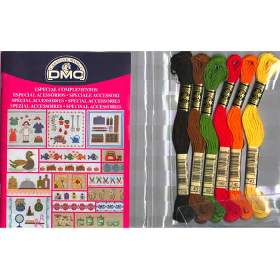 ksi��eczka z mini diagramami + 6 pasemek muliny dmc u1291