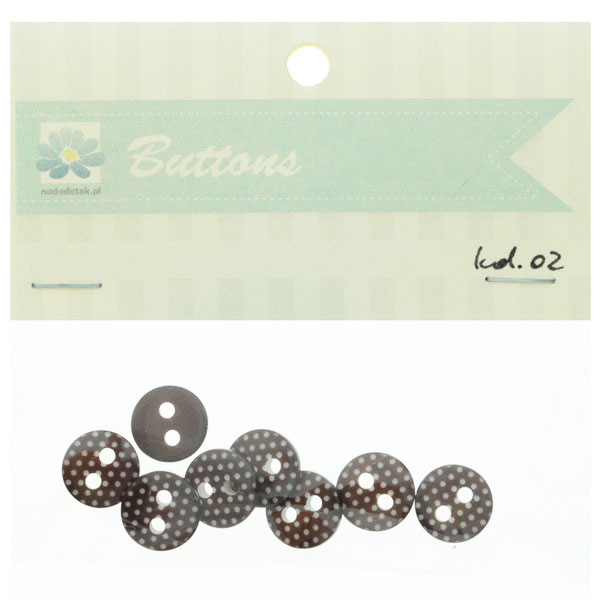 guziki 12br±zowe kol.02 - 10mm kropki guziki 12br±zowe kol.02 - 10mm kropki
