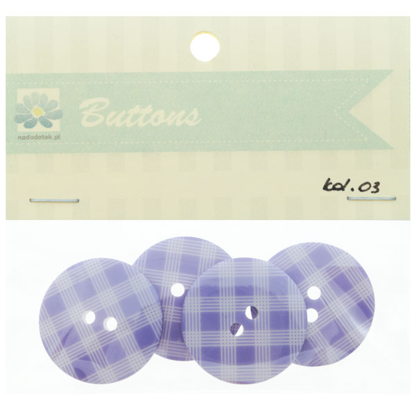 guziki 07fioletowe kol.03 - 23mm kratka guziki 07fioletowe kol.03 - 23mm kratka