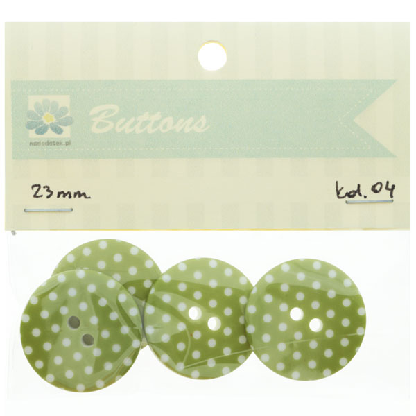 guziki 01zielone kol.04 - 23mm kropki guziki 01zielone kol.04 - 23mm kropki