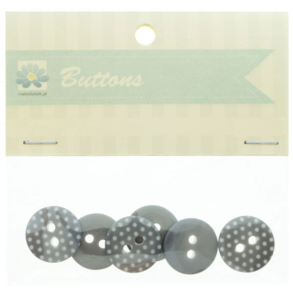 guziki 10szare kol.05 - 15mm kropki guziki 10szare kol.05 - 15mm kropki
