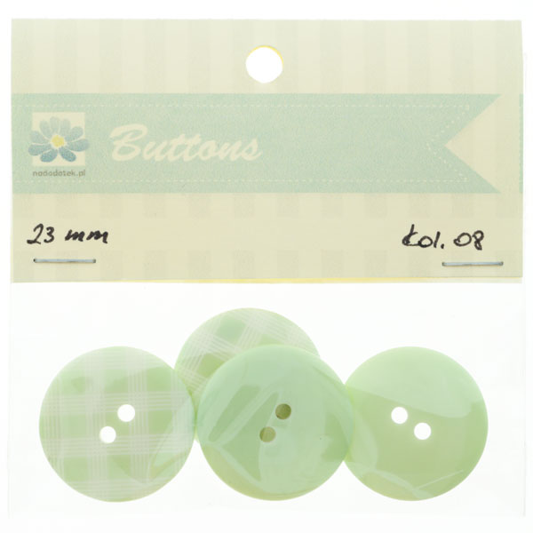 guziki 01miętowe kol.08 - 23mm kratka guziki 01miętowe kol.08 - 23mm kratka