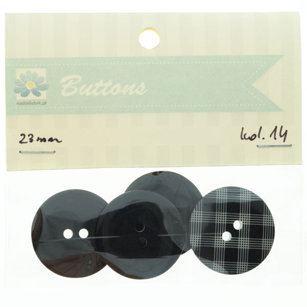 guziki 13czarne kol.14 - 23mm kratka guziki 13czarne kol.14 - 23mm kratka