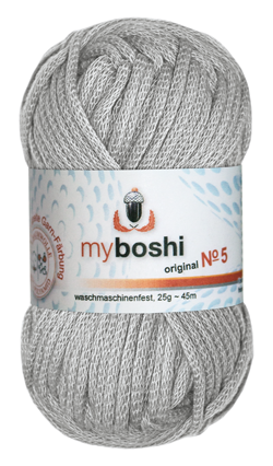 włóczka myboshi nr5 kol593 - szara jasna włóczka myboshi nr5 kol593 - szara jasna
