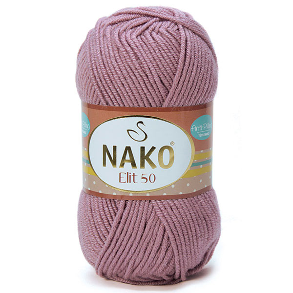 włóczka nako elit 06312 - 50g brudny róż włóczka nako elit 06312 - 50g brudny róż
