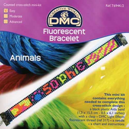 bransoletka dmc fluo "animals"