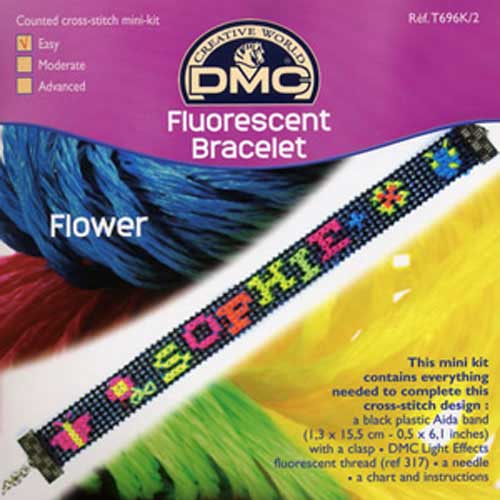 bransoletka dmc fluo "flower"