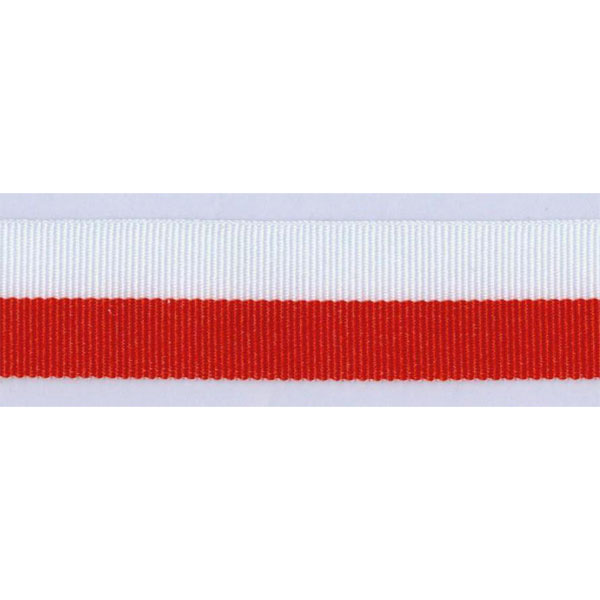 Wstążka biała-czerwona 30mm