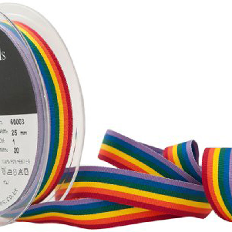 wstążka tęczowa 25mm wstążka tęczowa 25mm