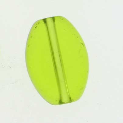 Koraliki szklane owalne 06 zielone 10x13mm - 1szt.