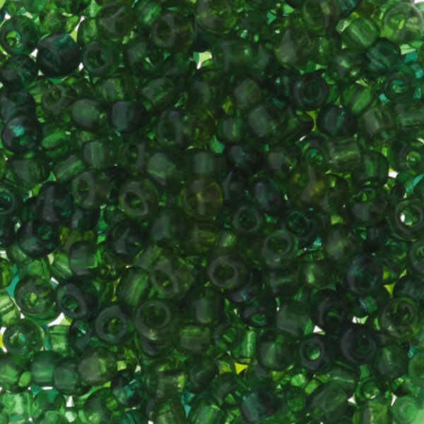 Koraliki szklane zielone kol.z12