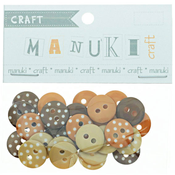 Guziki MANUKI-117 w kropki - 30szt.