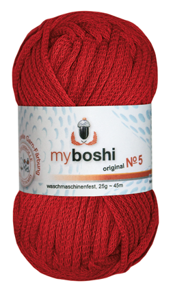 włóczka myboshi nr5 kol532 - czerwona włóczka myboshi nr5 kol532 - czerwona