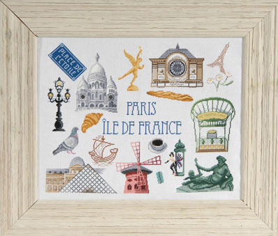 Wzory do haftu DMC 14701G Paris Île-de-Franceia + 4 muliny DMC