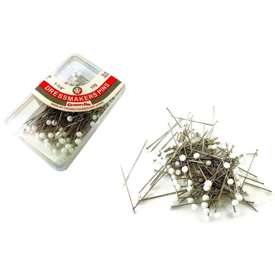 Szpilki krawieckie 30mm  szklana główka